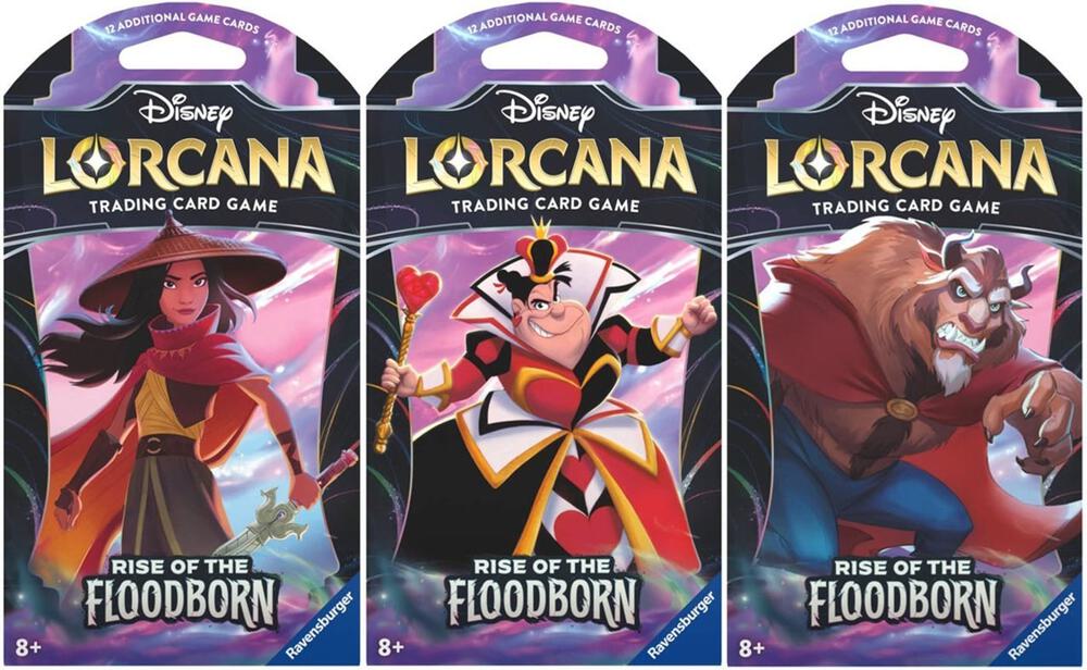Disney Lorcana: Rise of the Floodborn Sleeved Booster Pack Art Bundle [Set of 3] card from Rise of the Floodborn