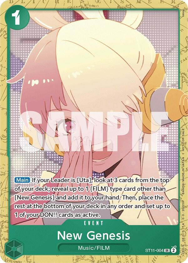 New Genesis (Starter Deck 11: Uta Deck Battle) ST11-004 card from One Piece Promotion Cards