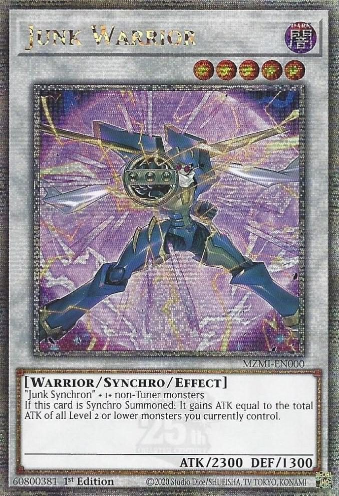 Junk Warrior (Quarter Century Secret Rare) MZMI-EN000 card from Maze of Millennia