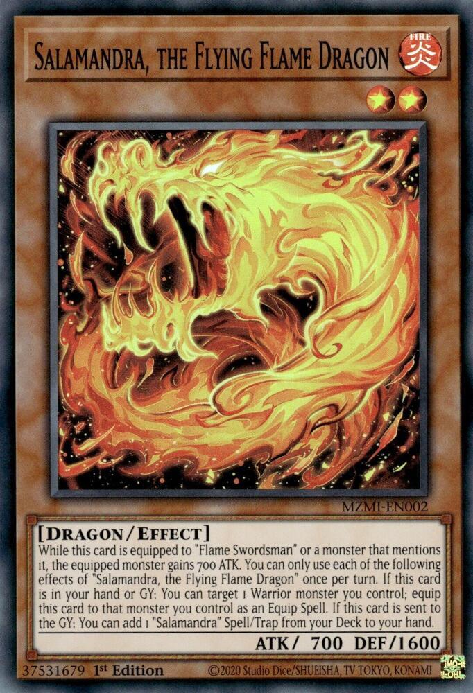 Salamandra, the Flying Flame Dragon MZMI-EN002 card from Maze of Millennia