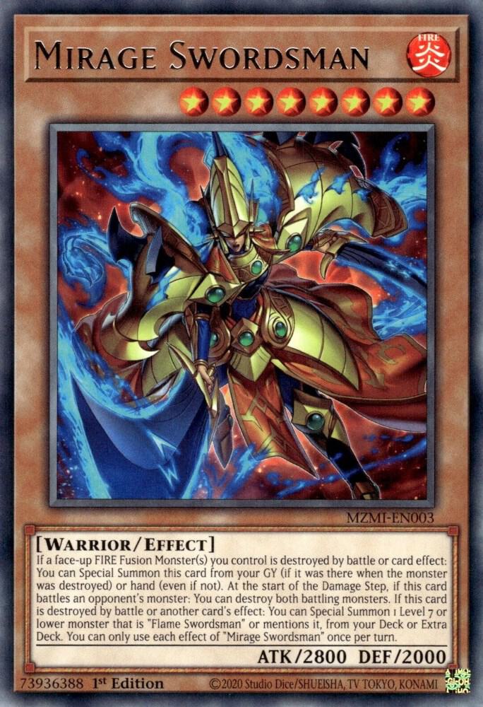 Mirage Swordsman MZMI-EN003 card from Maze of Millennia