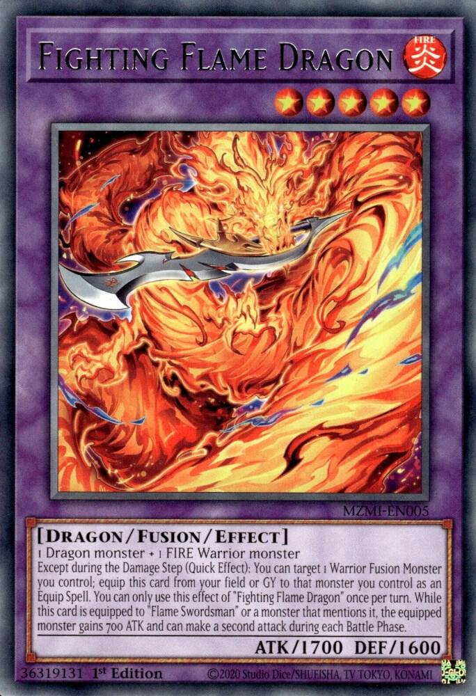Fighting Flame Dragon MZMI-EN005 card from Maze of Millennia