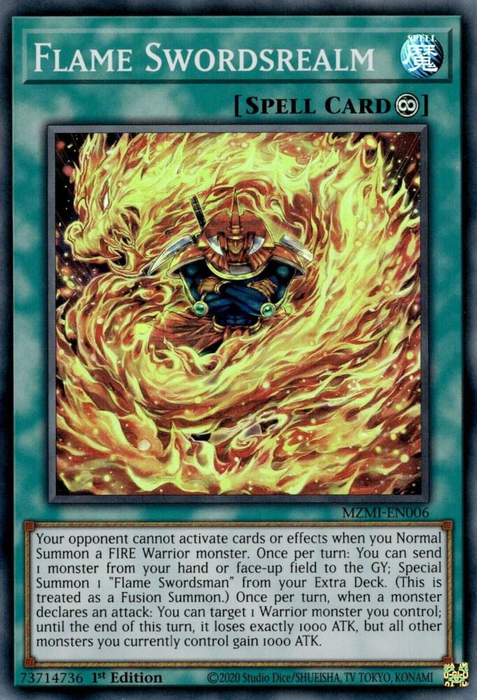 Flame Swordsrealm MZMI-EN006 card from Maze of Millennia