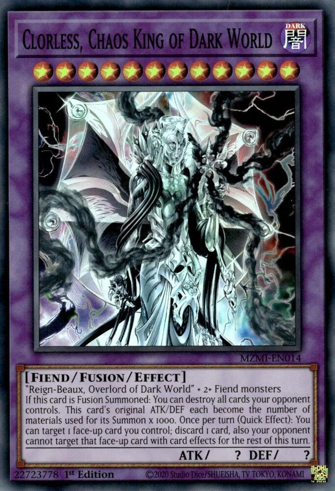 Clorless, Chaos King of Dark World MZMI-EN014 card from Maze of Millennia