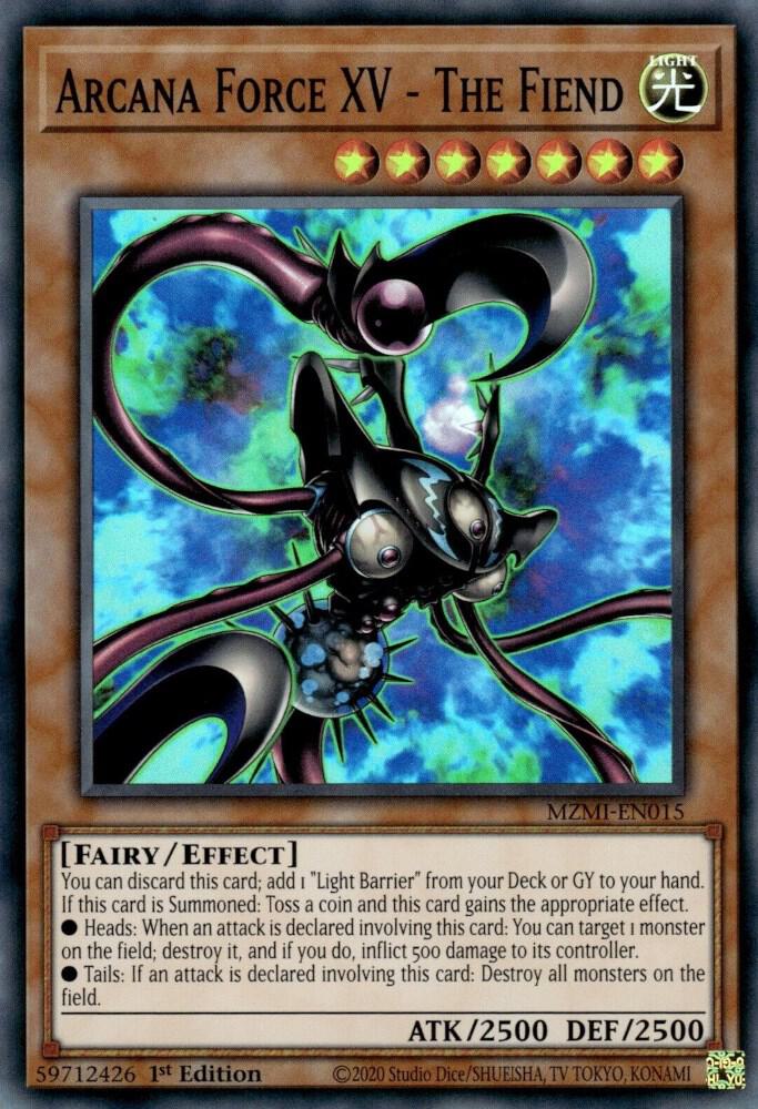 Arcana Force XV - The Fiend MZMI-EN015 card from Maze of Millennia