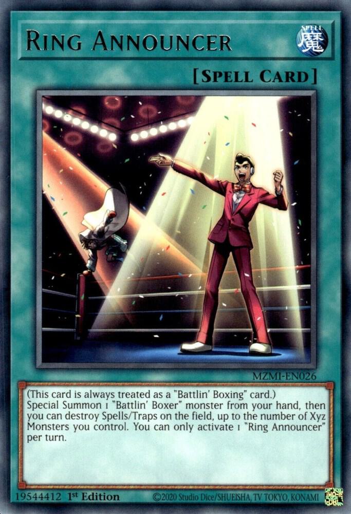 Ring Announcer MZMI-EN026 card from Maze of Millennia