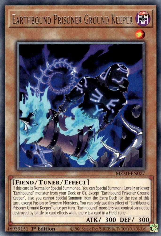Earthbound Prisoner Ground Keeper MZMI-EN027 card from Maze of Millennia