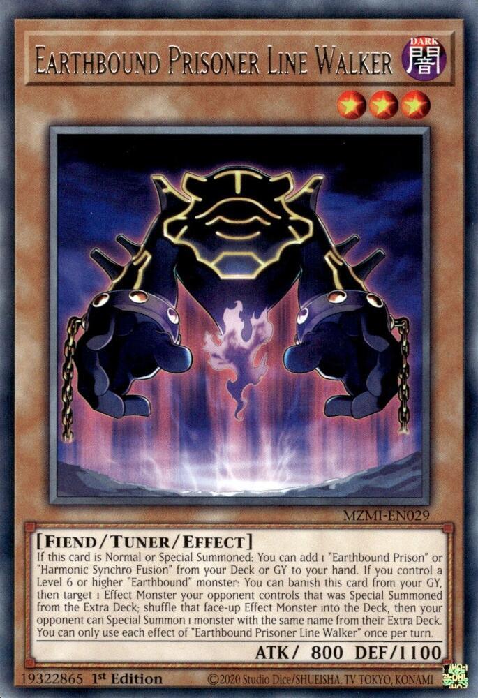 Earthbound Prisoner Line Walker MZMI-EN029 card from Maze of Millennia