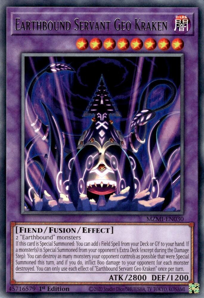 Earthbound Servant Geo Kraken MZMI-EN030 card from Maze of Millennia