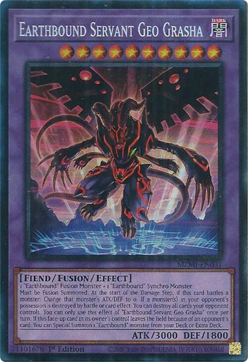 Earthbound Servant Geo Grasha (CR) MZMI-EN031 card from Maze of Millennia