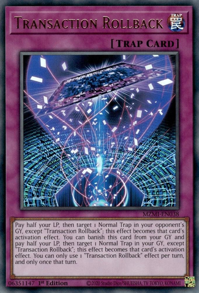 Transaction Rollback MZMI-EN038 card from Maze of Millennia