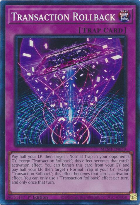 Transaction Rollback (CR) MZMI-EN038 card from Maze of Millennia