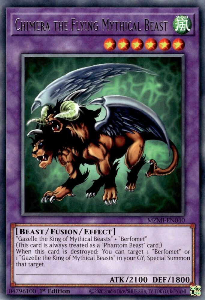 Chimera the Flying Mythical Beast MZMI-EN040 card from Maze of Millennia