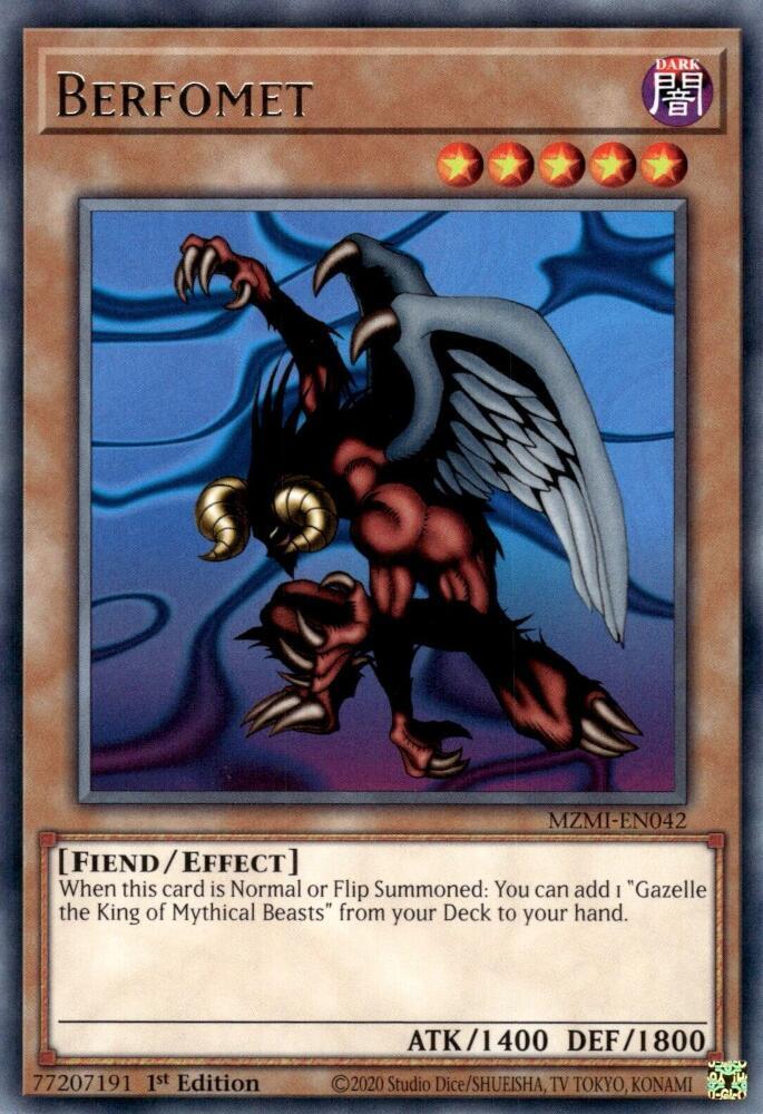 Berfomet MZMI-EN042 card from Maze of Millennia
