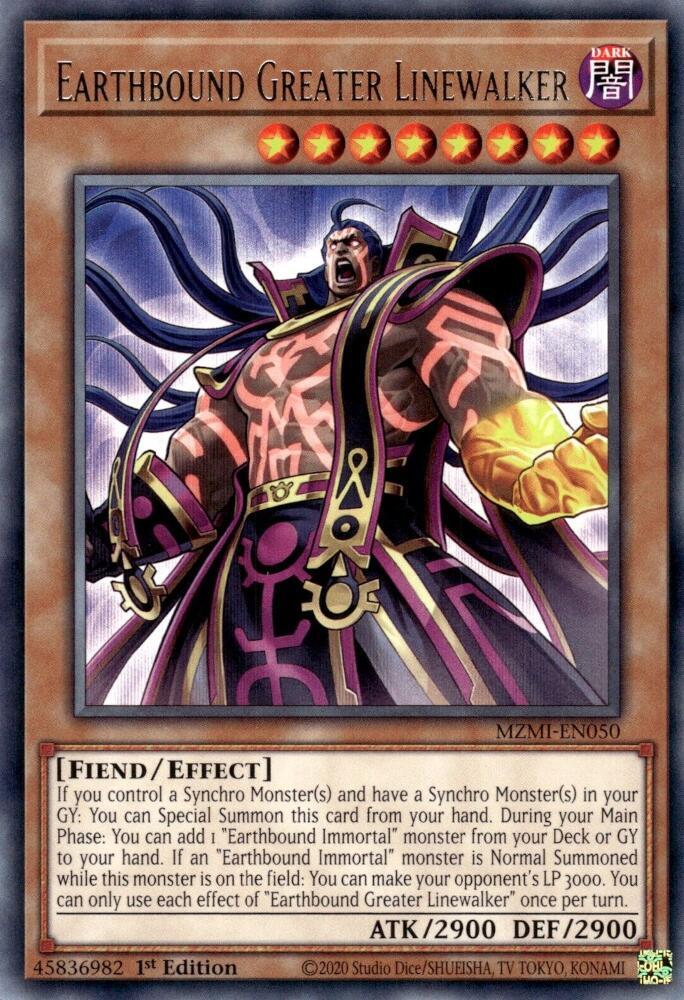 Earthbound Greater Linewalker MZMI-EN050 card from Maze of Millennia