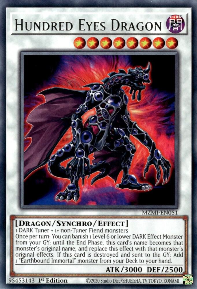 Hundred Eyes Dragon MZMI-EN051 card from Maze of Millennia