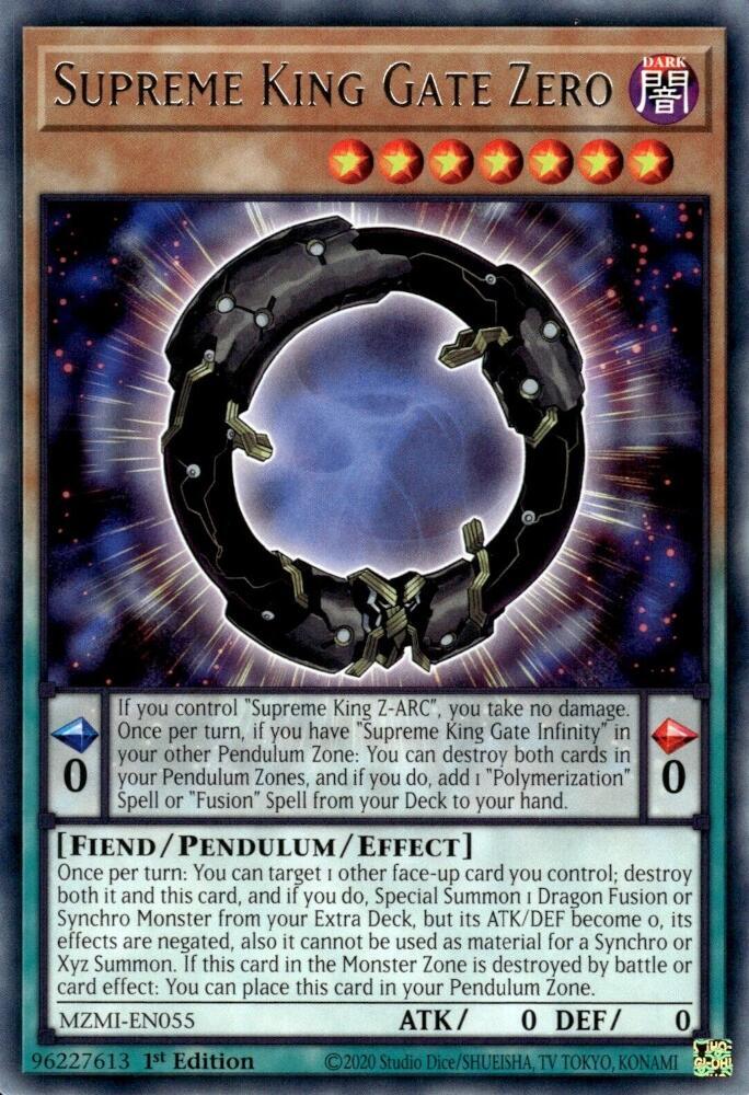 Supreme King Gate Zero MZMI-EN055 card from Maze of Millennia
