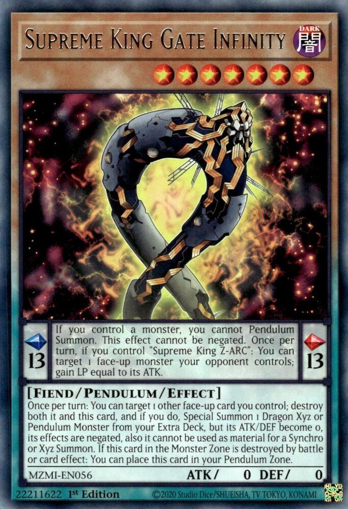 Supreme King Gate Infinity MZMI-EN056 card from Maze of Millennia