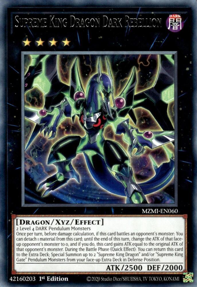 Supreme King Dragon Dark Rebellion MZMI-EN060 card from Maze of Millennia