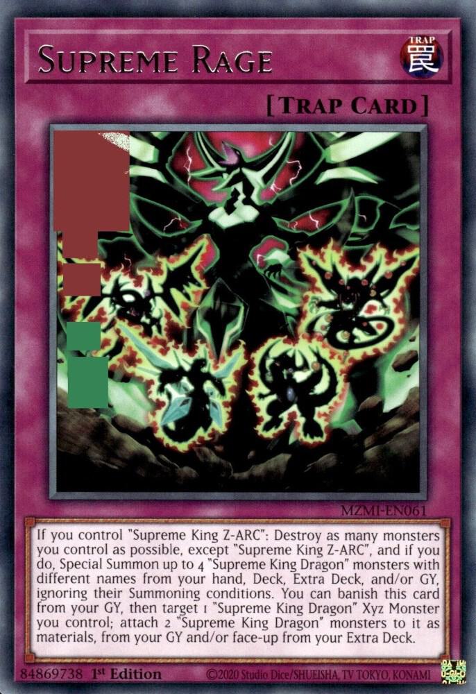 Supreme Rage MZMI-EN061 card from Maze of Millennia