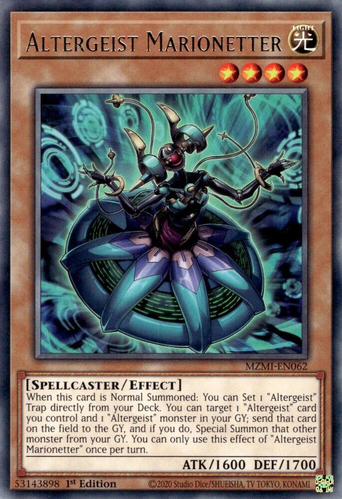Altergeist Marionetter MZMI-EN062 card from Maze of Millennia