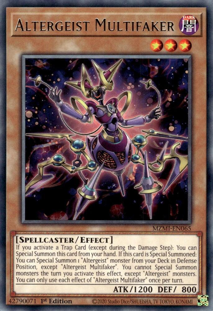 Altergeist Multifaker MZMI-EN065 card from Maze of Millennia
