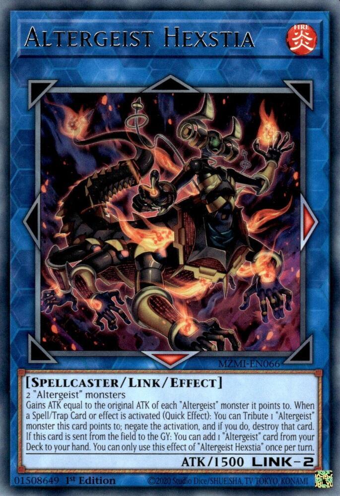 Altergeist Hexstia MZMI-EN066 card from Maze of Millennia
