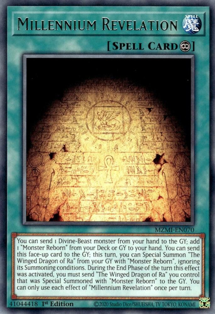 Millennium Revelation MZMI-EN070 card from Maze of Millennia