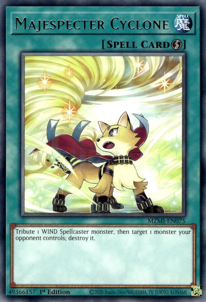Majespecter Cyclone MZMI-EN075 card from Maze of Millennia