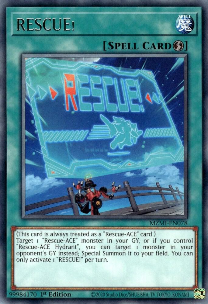 RESCUE! MZMI-EN078 card from Maze of Millennia