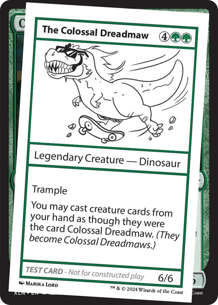 The Colossal Dreadmaw card from Un-Known Event Playtest Cards