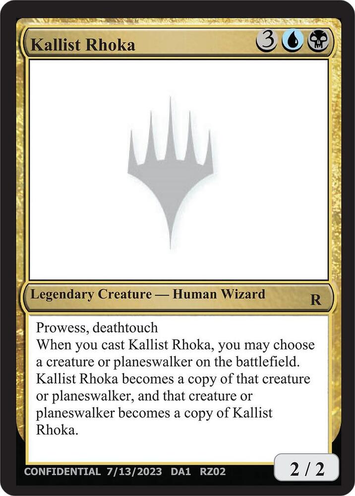 Kallist Rhoka card from Un-Known Event Playtest Cards