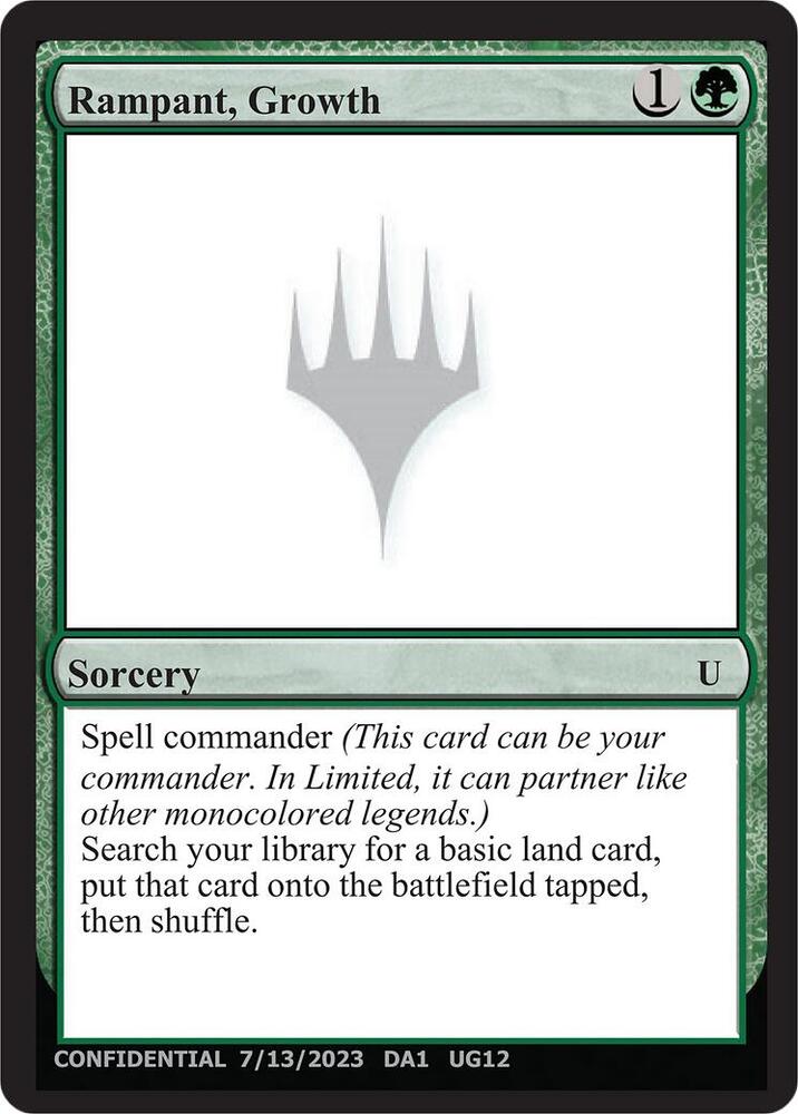 Rampant, Growth card from Un-Known Event Playtest Cards