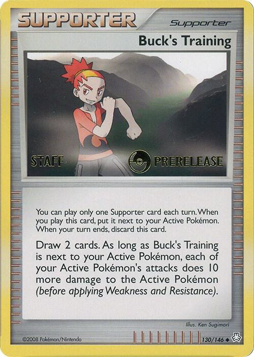 Buck's Training - 130/146 (Prerelease) [Staff] card from Miscellaneous Cards & Products