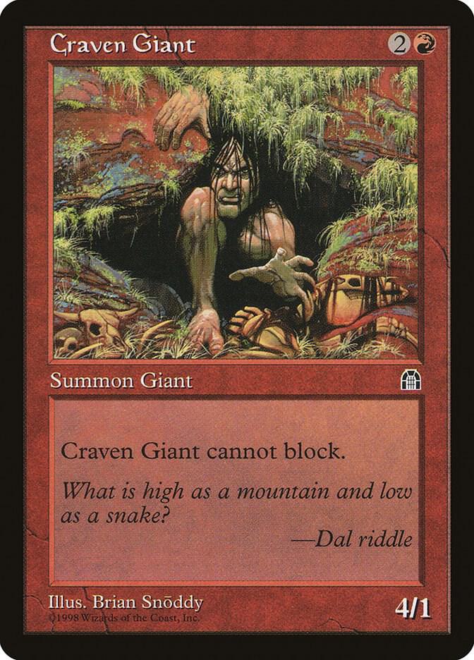 Craven Giant card from Stronghold