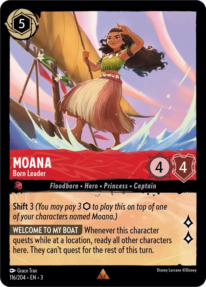 Moana - Born Leader 116/204 card from Into the Inklands