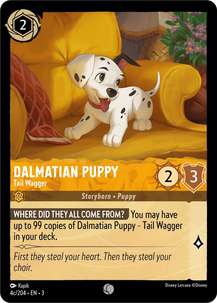 Dalmatian Puppy - Tail Wagger 4c/204 card from Into the Inklands