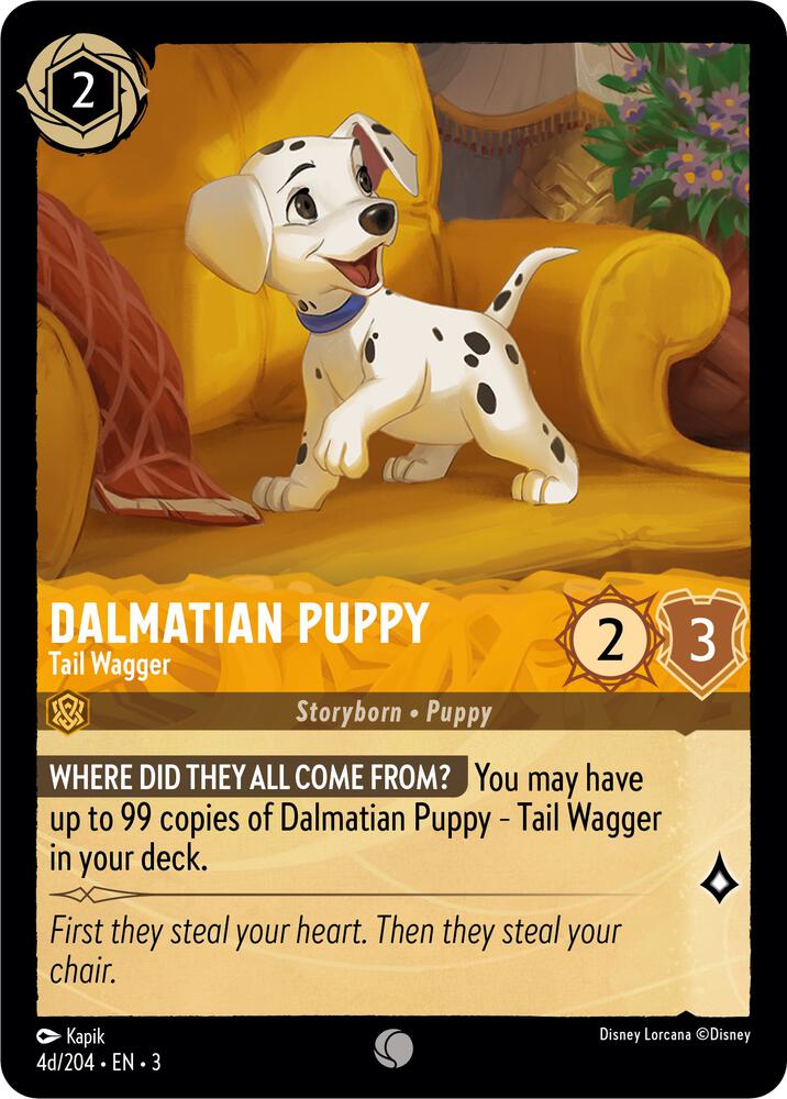Dalmatian Puppy - Tail Wagger 4d/204 card from Into the Inklands