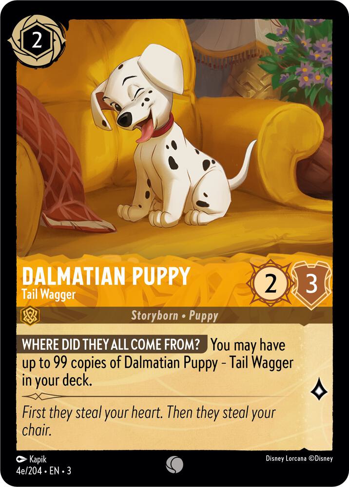 Dalmatian Puppy - Tail Wagger 4e/204 card from Into the Inklands