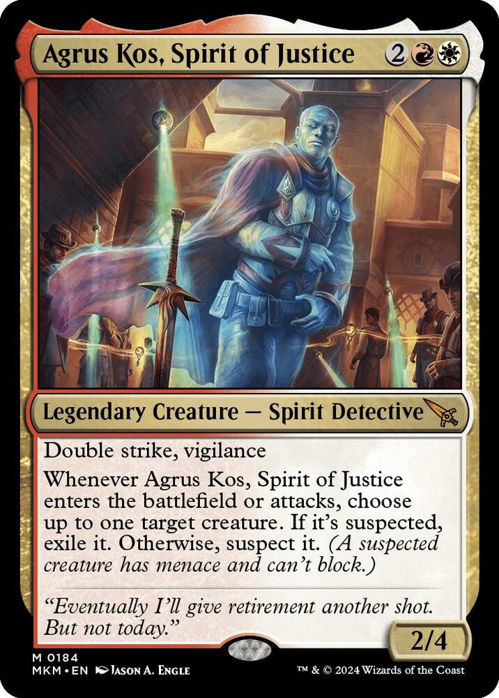 Agrus Kos, Spirit of Justice 184 card from Murders at Karlov Manor