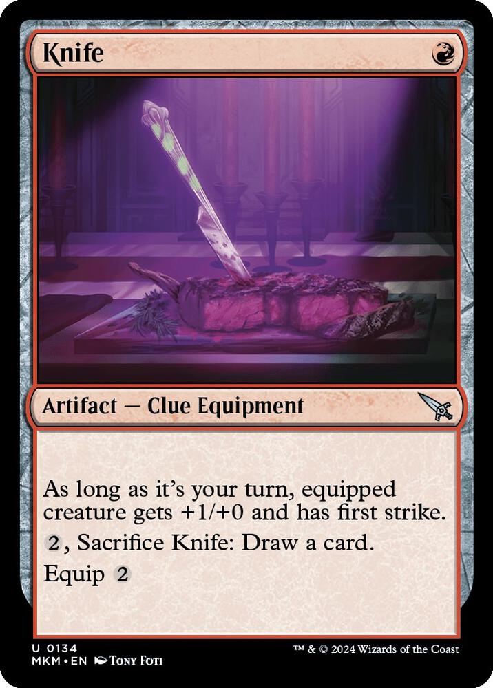 Knife 134 card from Murders at Karlov Manor