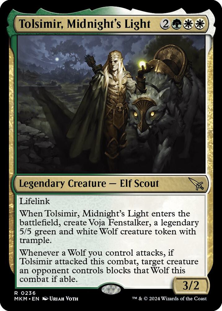 Tolsimir, Midnight's Light 236 card from Murders at Karlov Manor