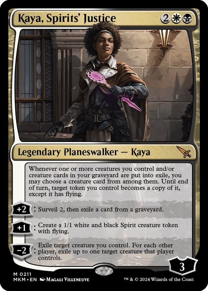 Kaya, Spirits' Justice 211 card from Murders at Karlov Manor