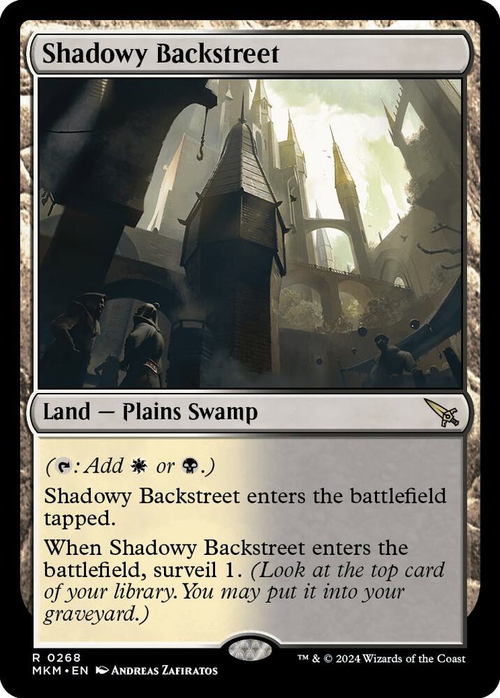 Shadowy Backstreet 268 card from Murders at Karlov Manor