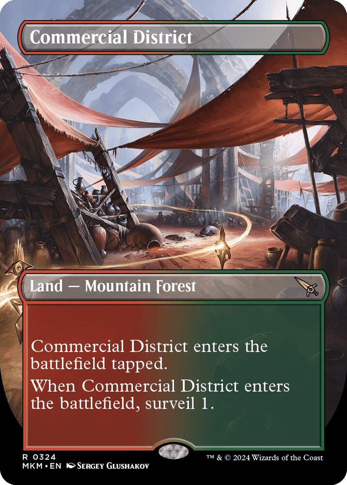 Commercial District (Borderless) 324 card from Murders at Karlov Manor