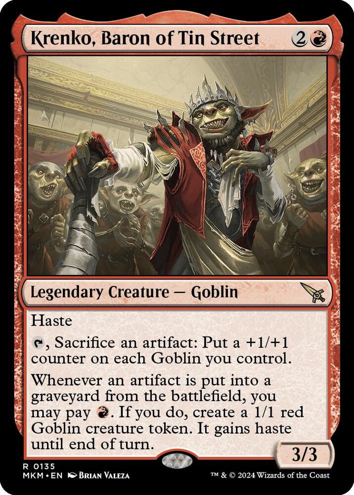 Krenko, Baron of Tin Street 135 card from Murders at Karlov Manor