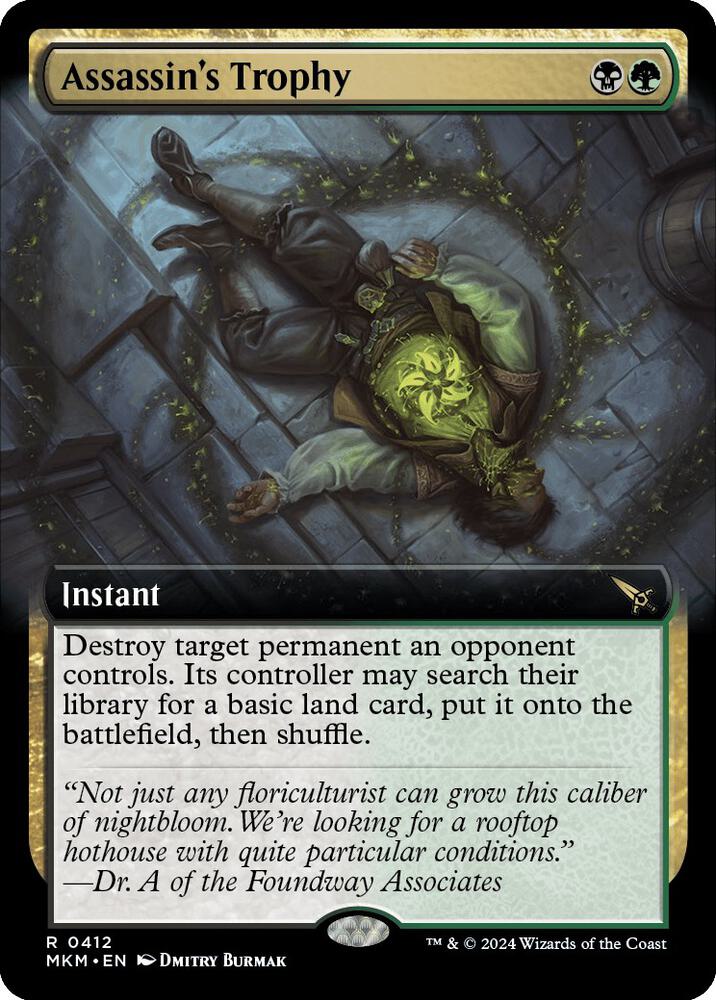 Assassin's Trophy (Extended Art) 412 card from Murders at Karlov Manor