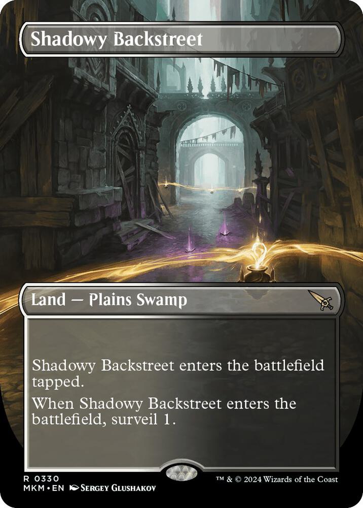 Shadowy Backstreet (Borderless) 330 card from Murders at Karlov Manor