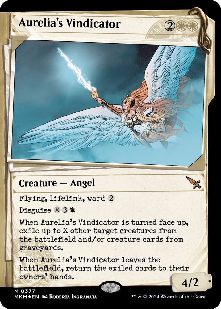 Aurelia's Vindicator (Showcase) (Invisible Ink) 377 card from Murders at Karlov Manor