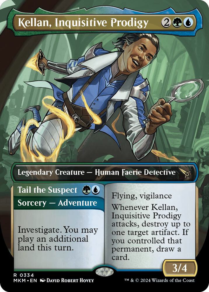 Kellan, Inquisitive Prodigy (Borderless) 334 card from Murders at Karlov Manor
